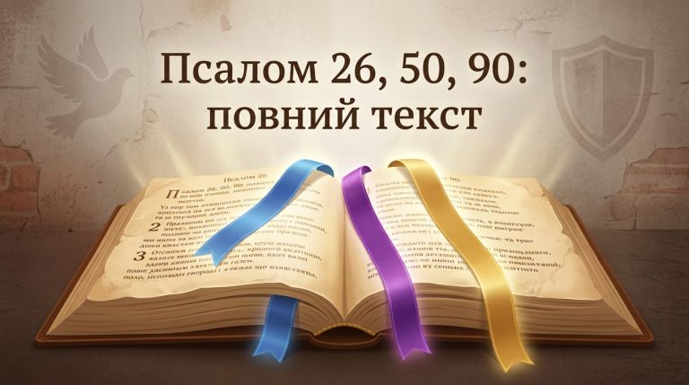 Псалом 26 50 90 читати українською: повний текст без зайвих пояснень