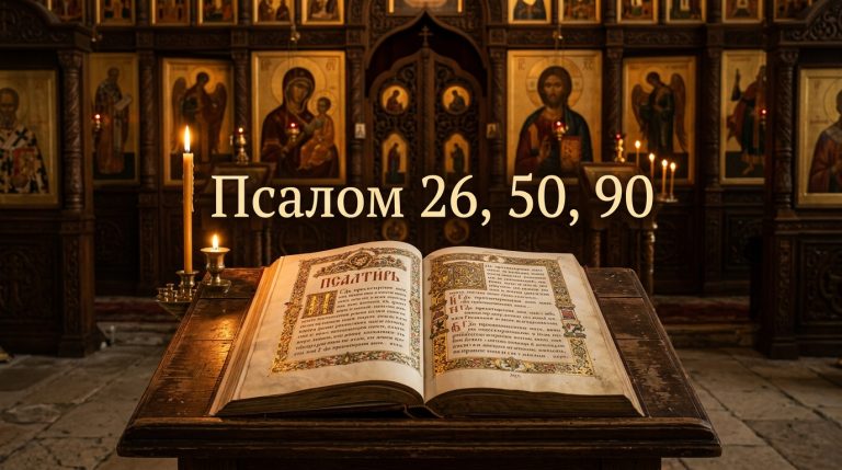 Псалом 26, 50 і 90 на церковнослов’янській мові: тексти, пояснення та як читати вдома
