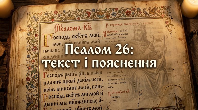 Псалом 26 церковнослов’янською та старослов’янською: текст і пояснення для щоденного читання