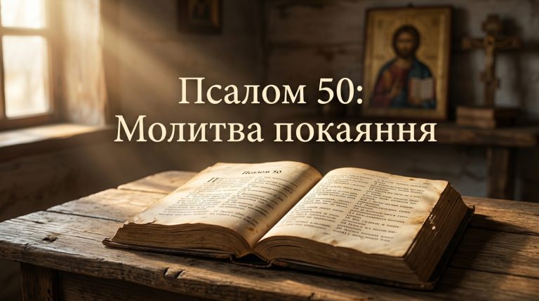 Псалом 50 українською: текст і молитва покаяння — як читати, щоб почув Бог