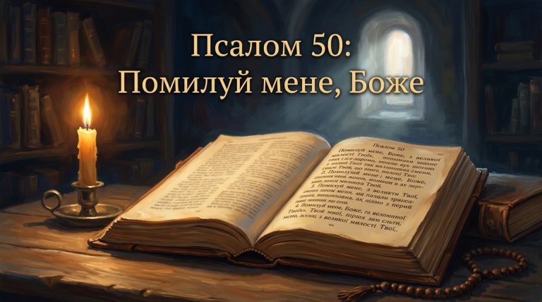 Псалом 50 українською: текст “Помилуй мене, Боже” і значення молитви