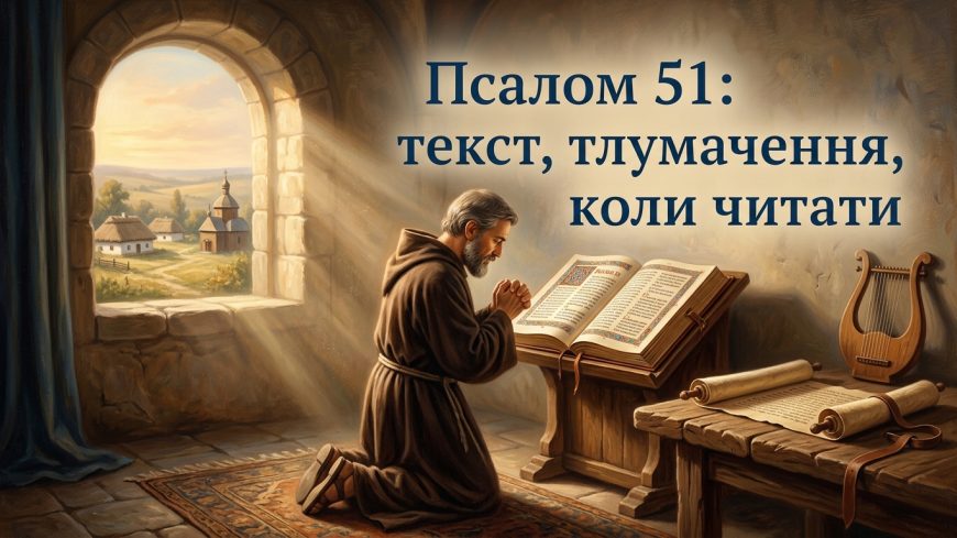 Псалом 51 українською: текст, тлумачення і коли читають — повний посібник