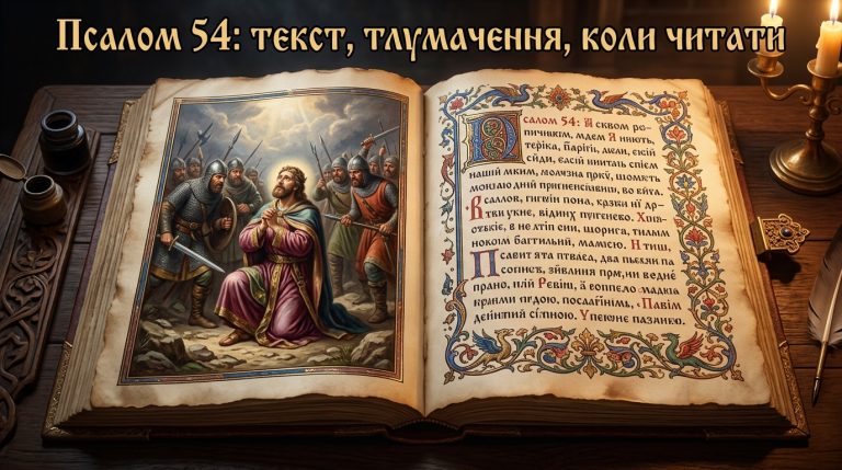 Псалом 54 українською: текст, тлумачення і коли читають — повний посібник