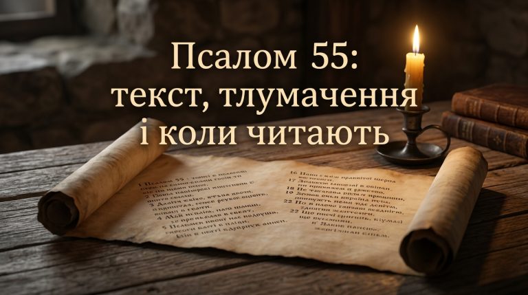 Псалом 55 українською: текст, тлумачення і коли читають — повний посібник