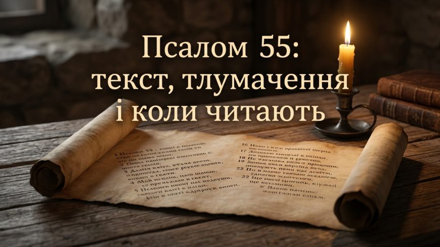 Псалом 55 українською: текст, тлумачення і коли читають — повний посібник