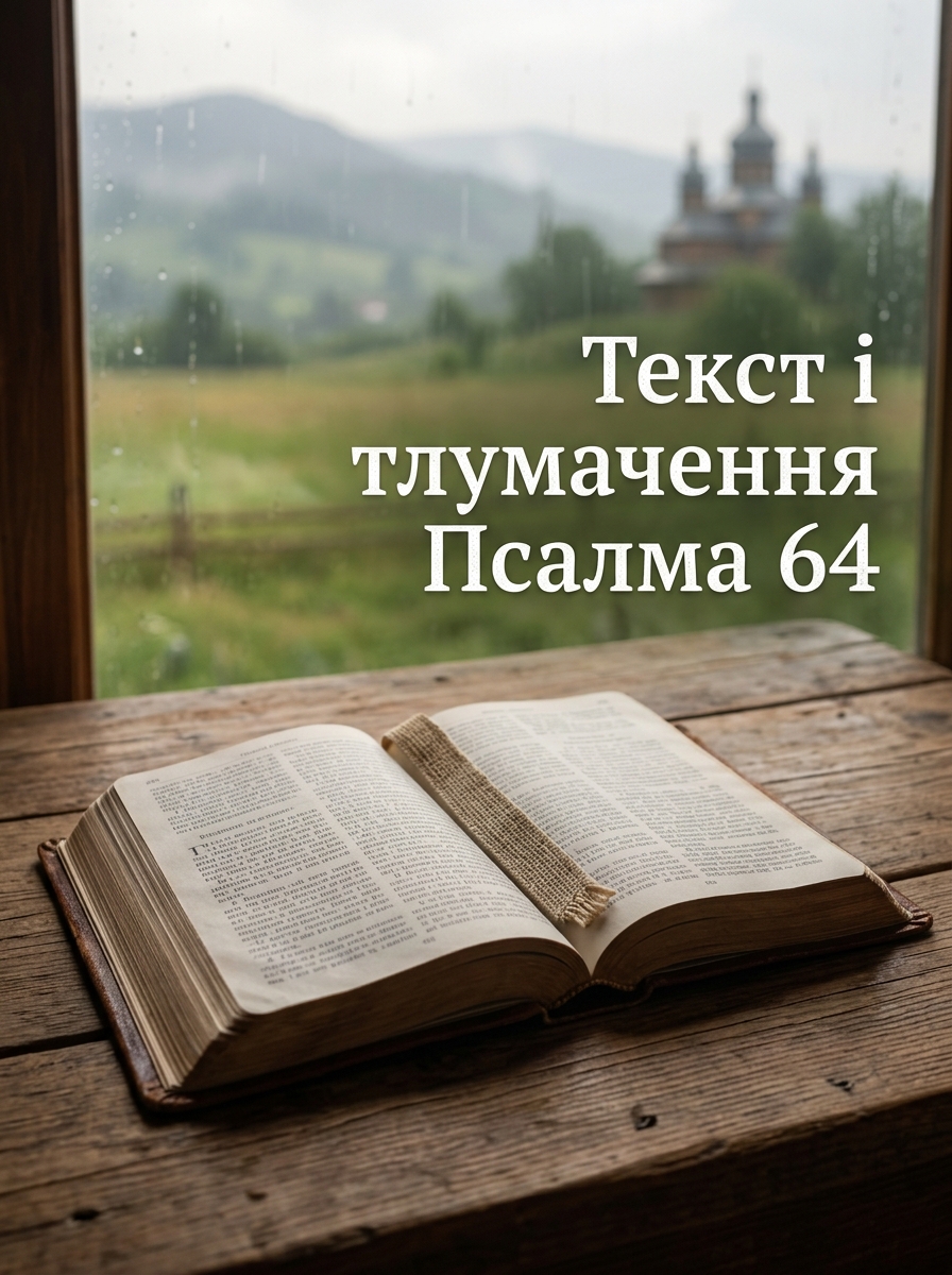 псалом 64 українською: текст молитви
