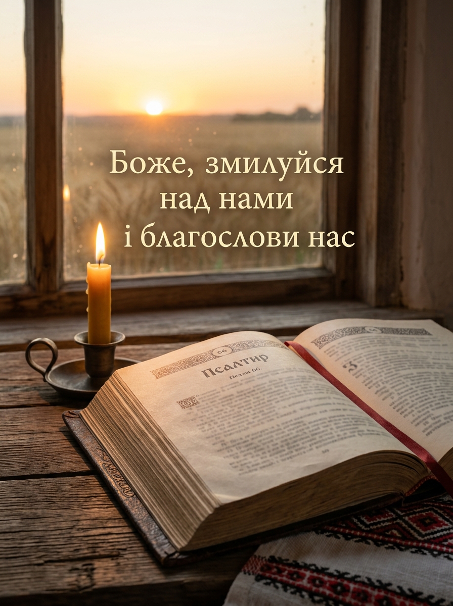 псалом 66 українською: текст молитви