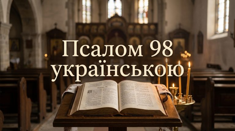 Псалом 98 українською: текст, тлумачення і коли читають